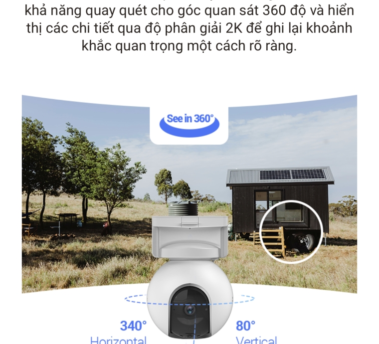 CAMERA 4G SỬ DỤNG PIN NĂNG LƯỢNG MẶT TRỜI QUAY QUÉT 360 độ