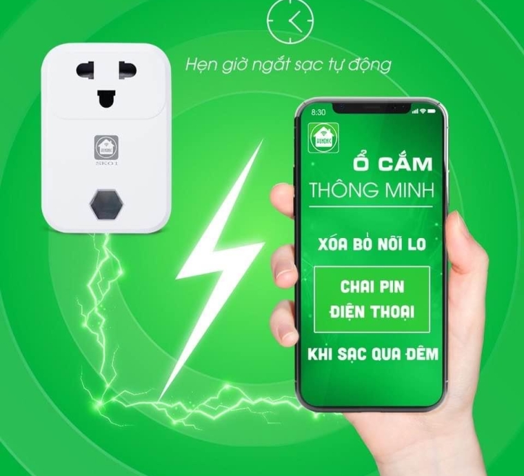 Ổ CẮM THÔNG MINH KẾT NỐI WIFI BẬT TẮT ĐÈN, TIVI, QUẠT, MÁY LẠNH,... (BÊN MỸ VẪN TẮT ĐƯỢC)