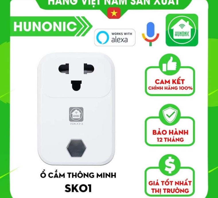 Ổ CẮM THÔNG MINH KẾT NỐI WIFI BẬT TẮT ĐÈN, TIVI, QUẠT, MÁY LẠNH,... (BÊN MỸ VẪN TẮT ĐƯỢC)