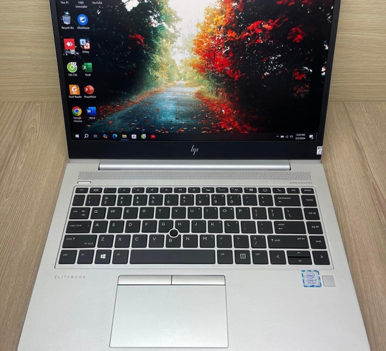 HP Elitebook 840 G5 | Core i7-8650U | RAM 8G | SSD NVME 256G | 14 inch Full HD - Màu Bạc Vỏ Nhôm - MỞ KHOÁ KHUÔN MẶT