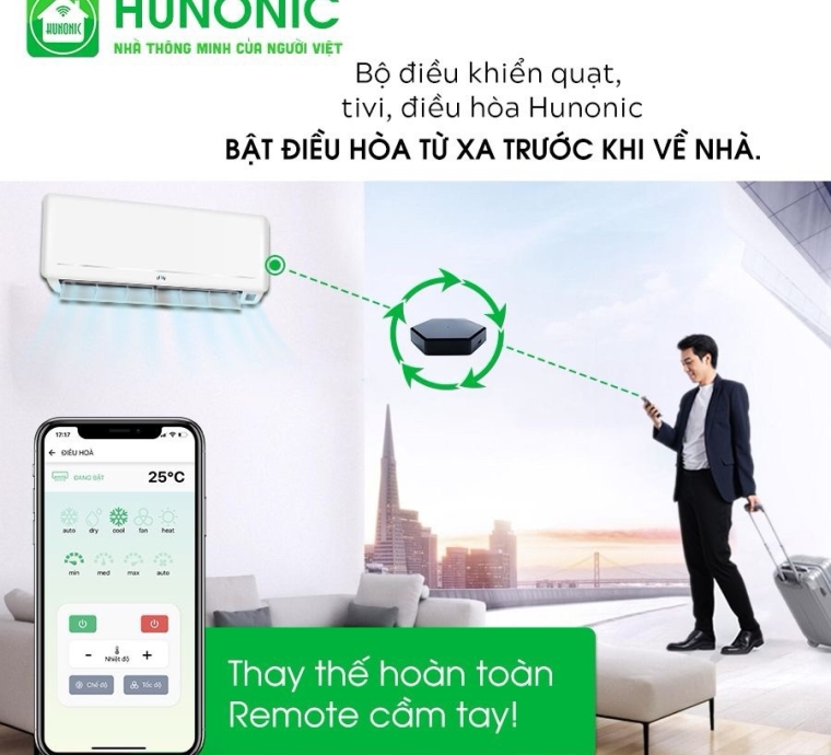 BẬT ĐIỀU HÒA TỪ XA QUA ĐIỆN THOẠI DÙ Ở BẤT CỨ ĐÂU